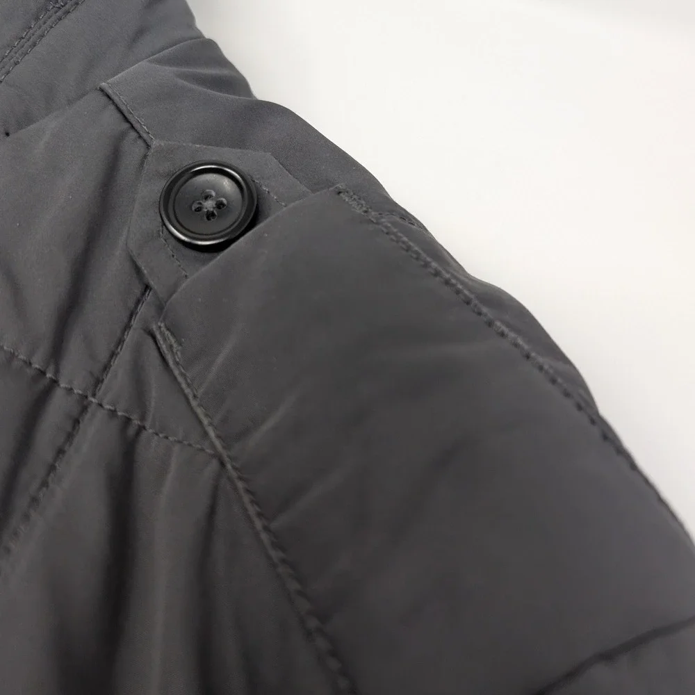 Banana Republic Men's M Double Breasted Quilted‎ Puffer Peacoat